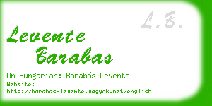 levente barabas business card